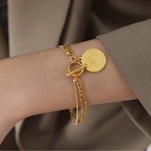 Radiant Wealth Gold Coin Bracelet